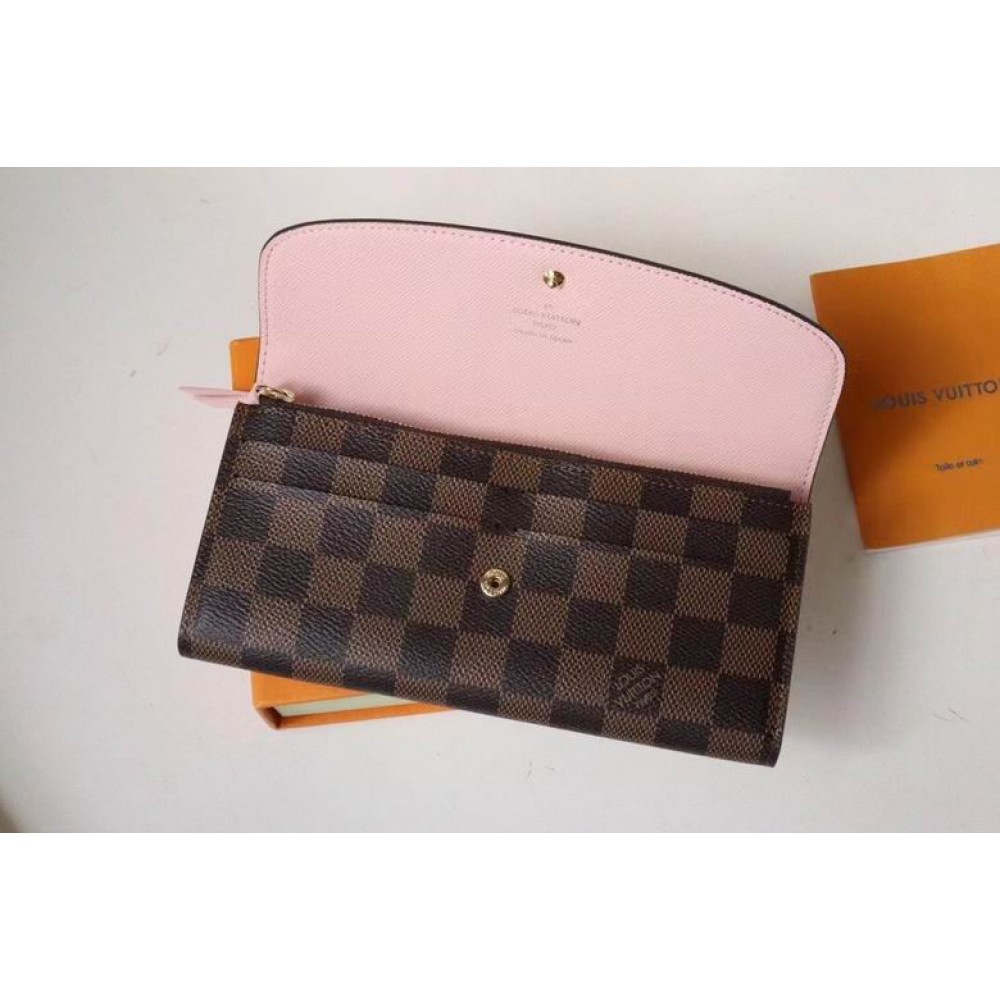Lv Emily Wallet M60136 19x10cm pink inside  Accesories