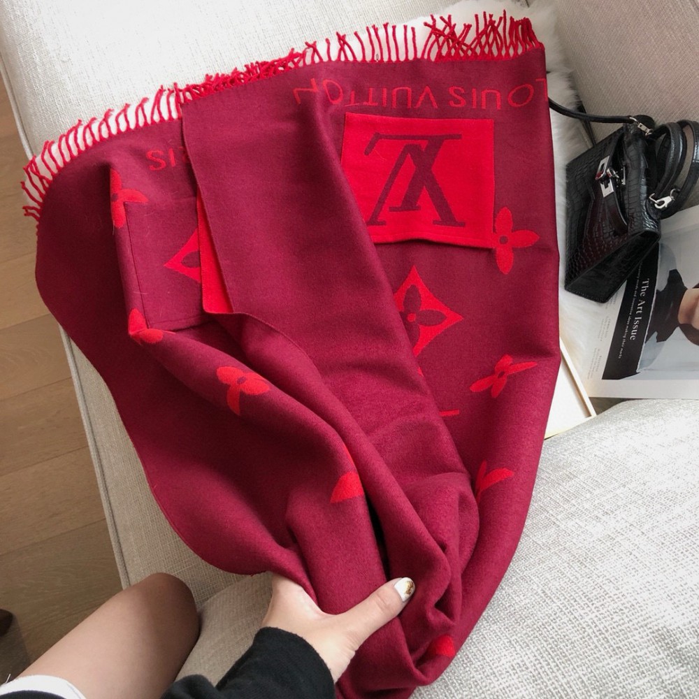 Lv scarf 180x65cm red monogram  Accesories