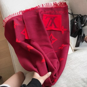 Lv scarf 180x65cm red monogram  Accesories