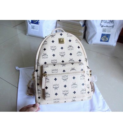 Mcm Stark Backpack in Visetos small size 13 x 26 x 33 cm