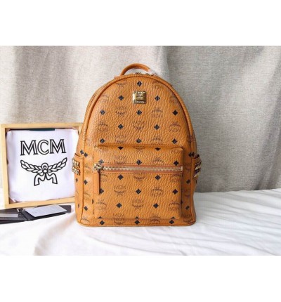 Mcm Stark Backpack in Visetos small size 13 x 26 x 33 cm
