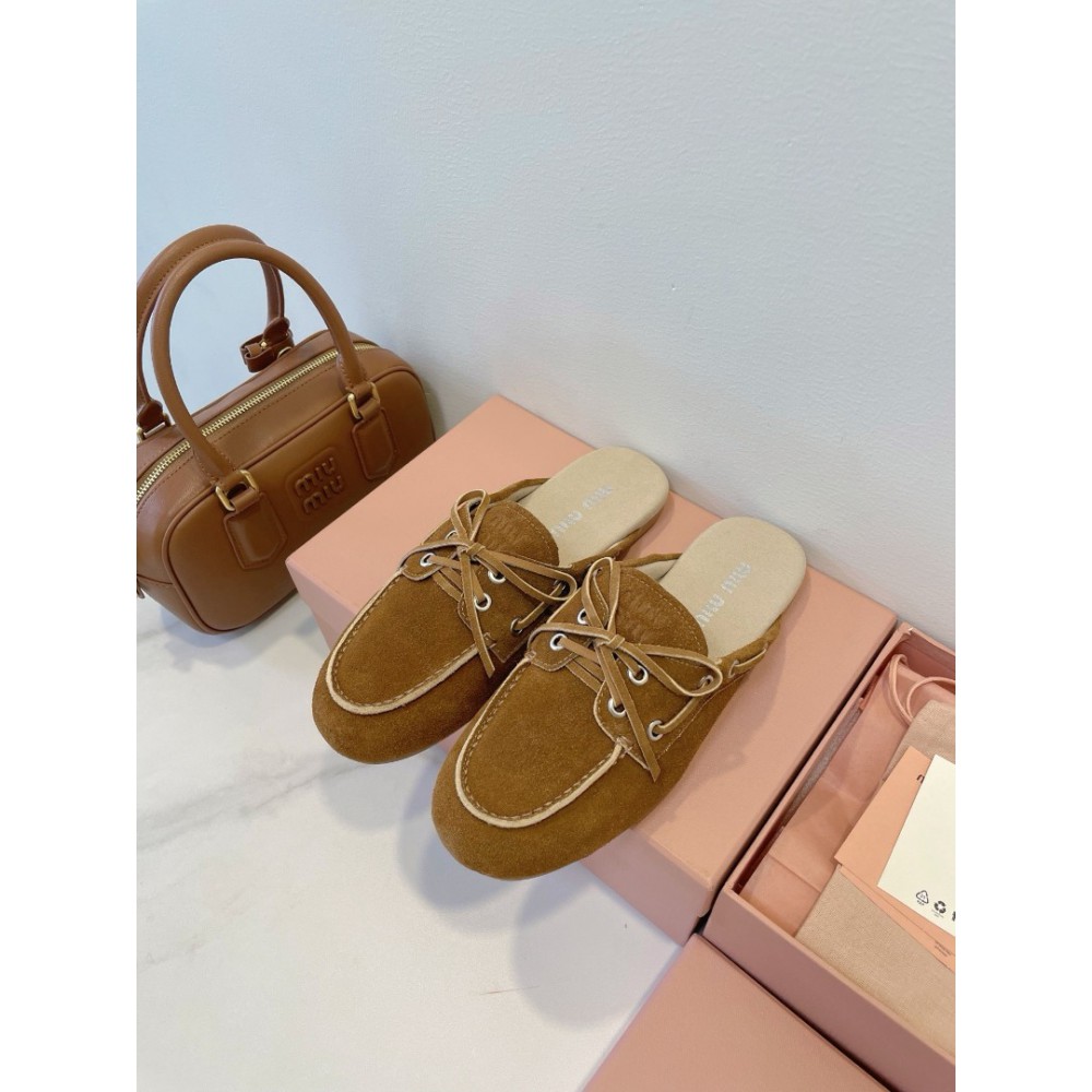 Miu Miu boat mules lace up 35-42 Shoes