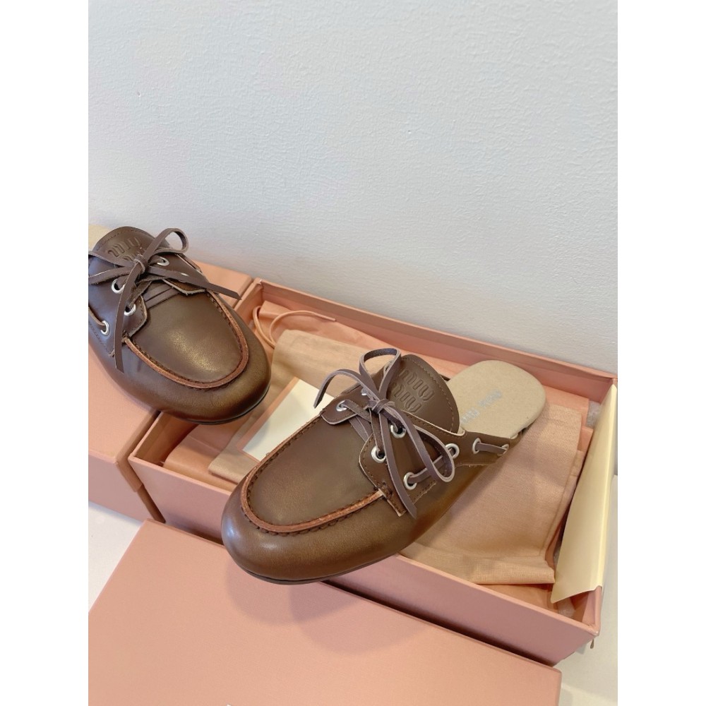 Miu Miu boat mules lace up 35-42 Shoes