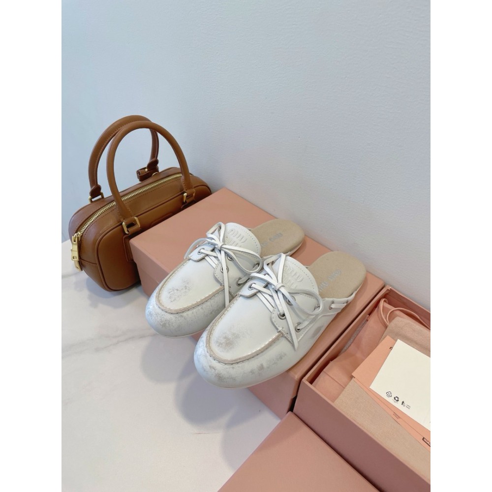 Miu Miu boat mules lace up 35-42 Shoes