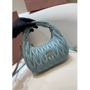 Miu Miu Wander Matelassé Satin Hobo Bag 23X13X7cm Bags