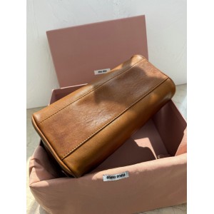 Miu Miu leather top handle bag 28x15x13cm Bags