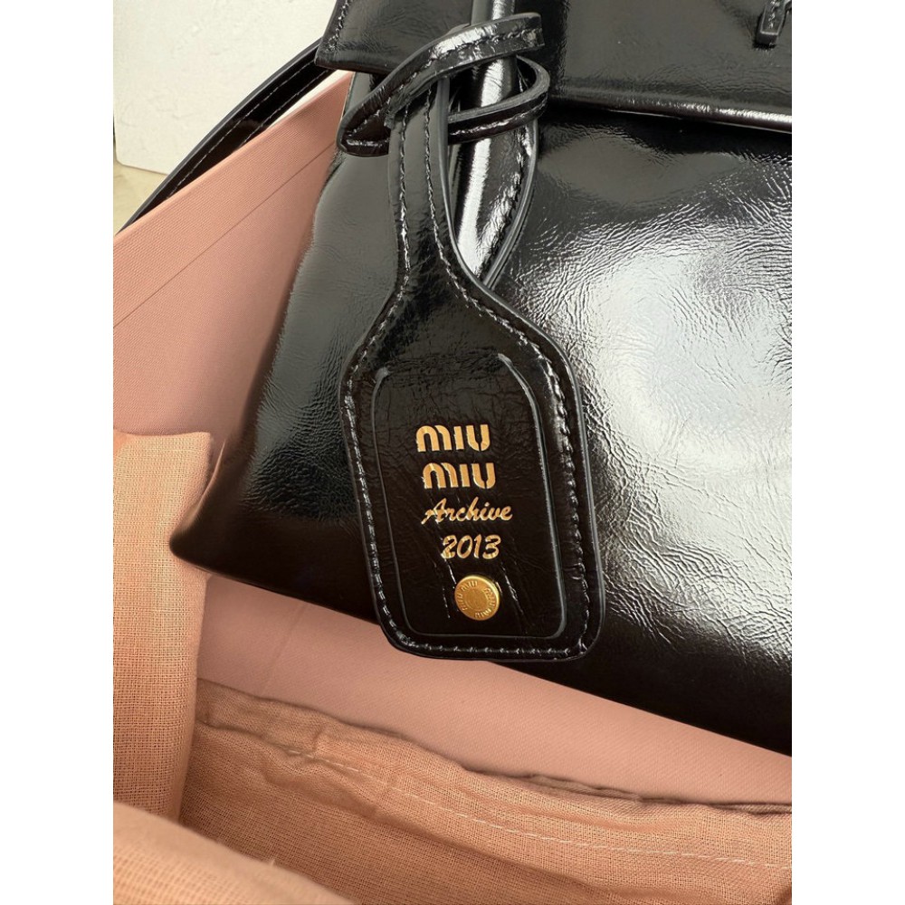 Miu Miu Solitaire shiny leather bag 28x19.5x11cm Bags