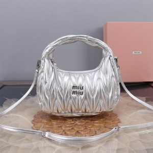 Miu Miu Wander Matelassé Satin Hobo Bag 23X13X7cm Bags