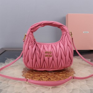 Miu Miu Wander Matelassé Satin Hobo Bag 23X13X7cm Bags