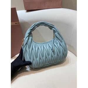 Miu Miu Wander Matelassé Satin Hobo Bag 23X13X7cm Bags