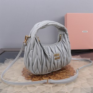 Miu Miu Wander Matelassé Satin Hobo Bag 23X13X7cm Bags