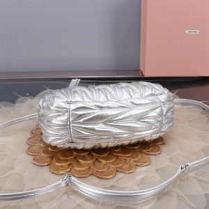 Miu Miu Wander Matelassé Satin Hobo Bag 23X13X7cm Bags