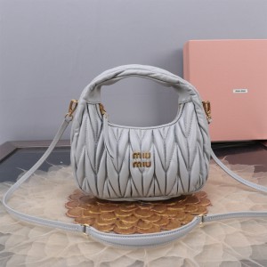 Miu Miu Wander Matelassé Satin Hobo Bag 23X13X7cm Bags