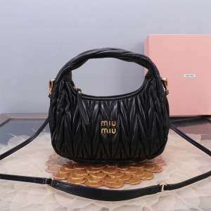 Miu Miu Wander Matelassé Satin Hobo Bag 23X13X7cm Bags