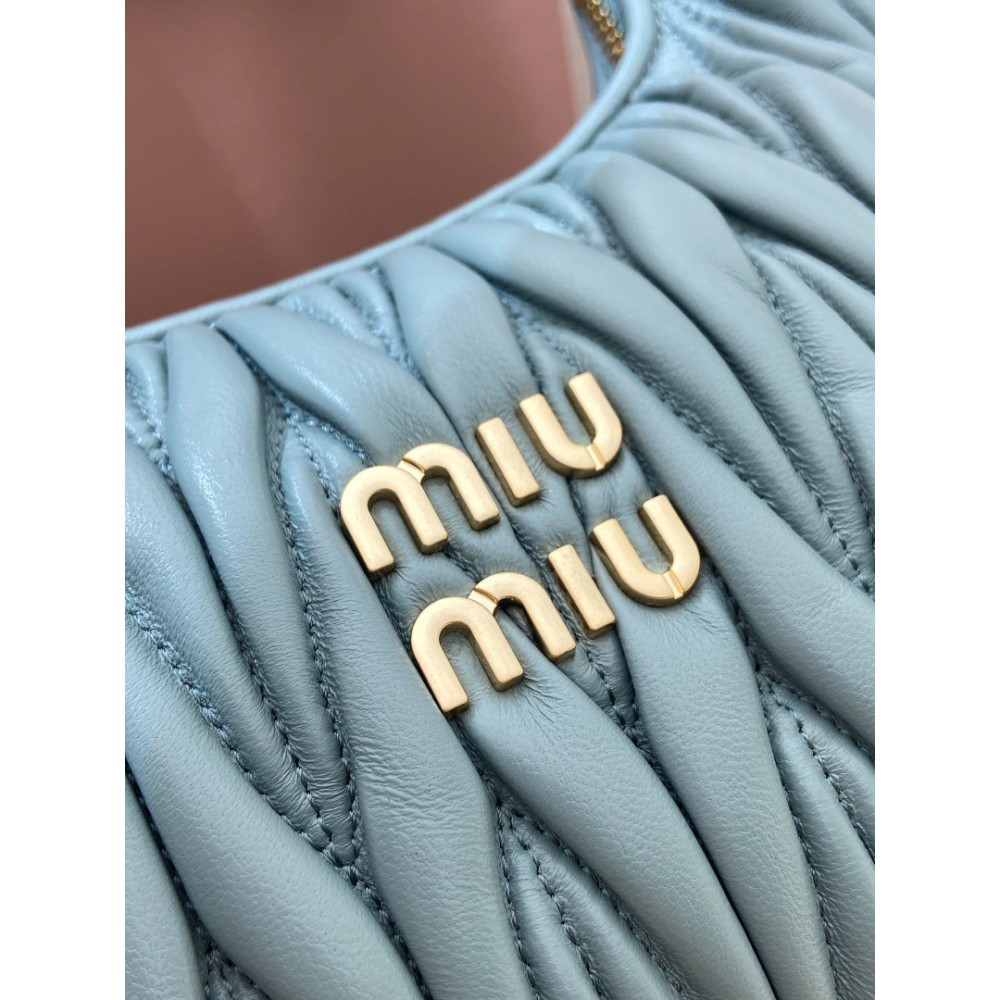 Miu Miu Wander Matelassé Satin Hobo Bag 23X13X7cm Bags