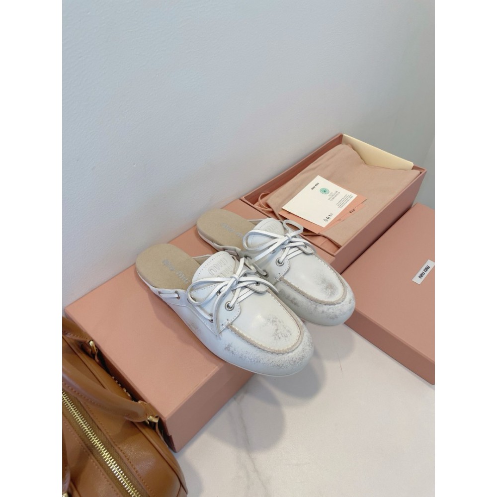 Miu Miu boat mules lace up 35-42 Shoes