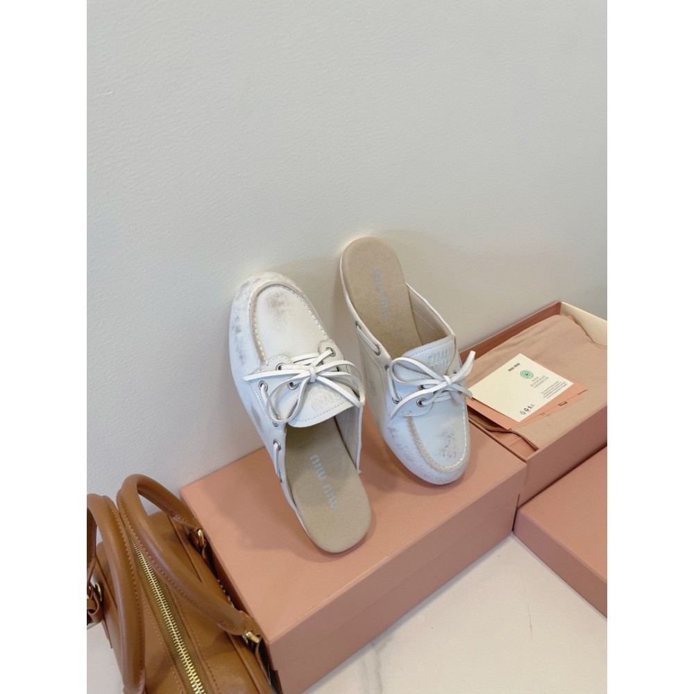 Miu Miu boat mules lace up 35-42 Shoes