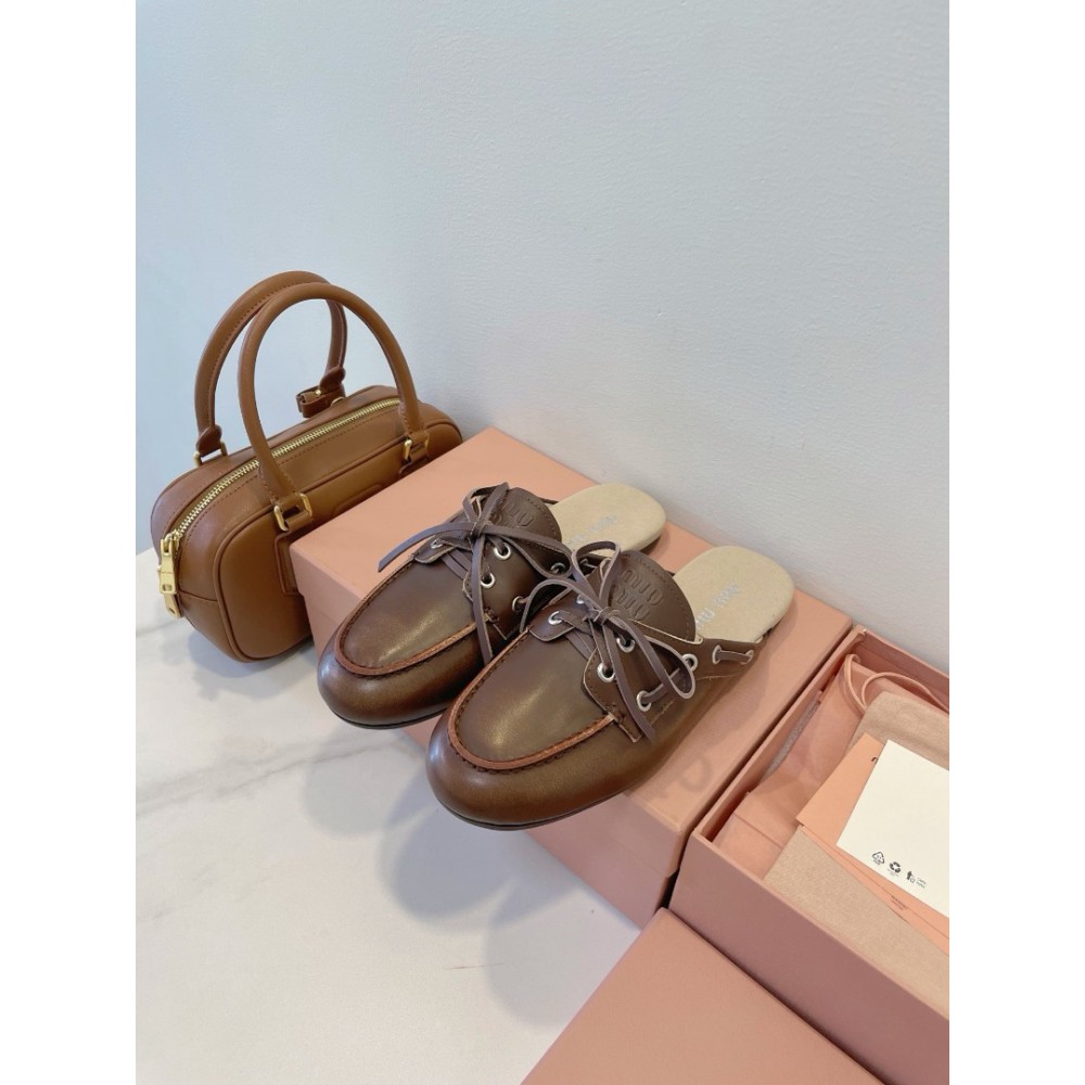 Miu Miu boat mules lace up 35-42 Shoes