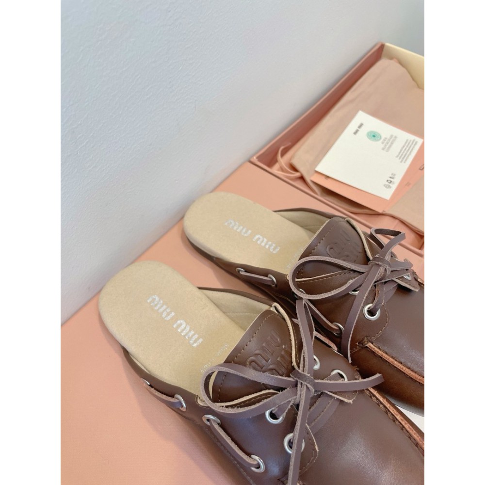 Miu Miu boat mules lace up 35-42 Shoes