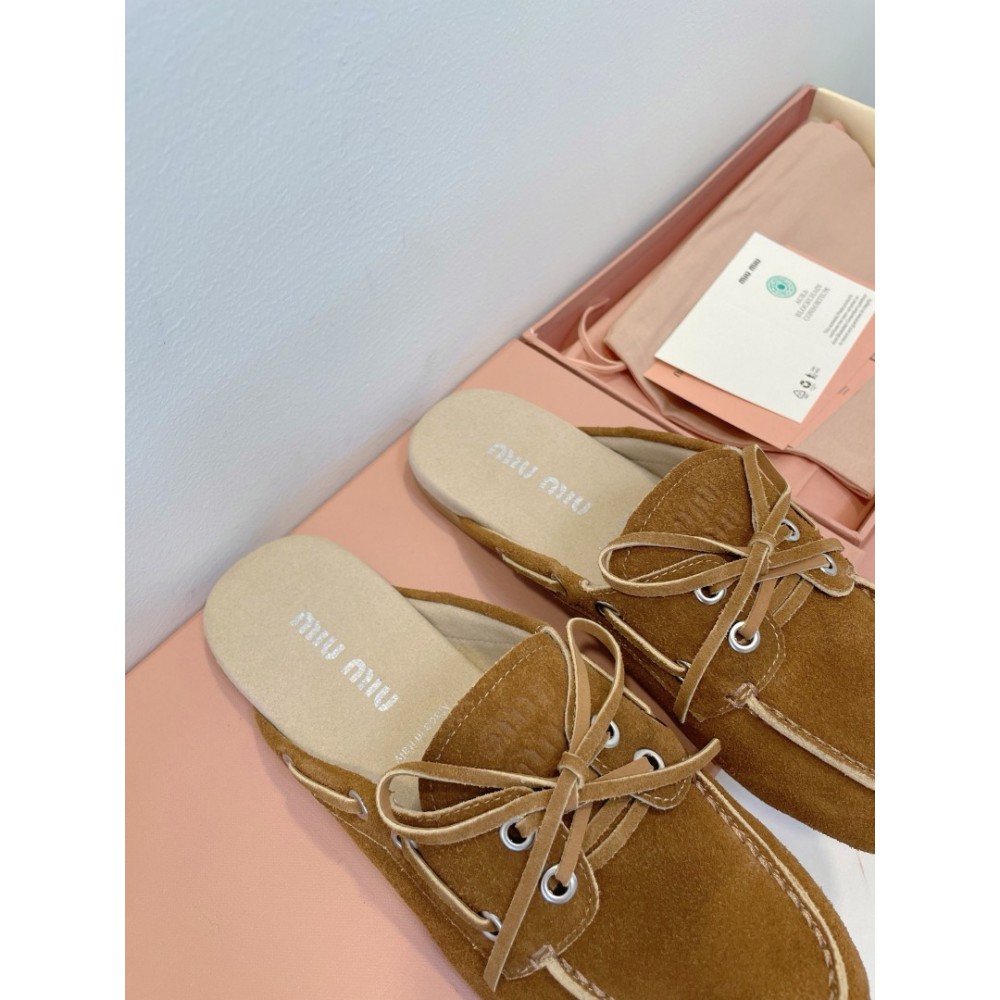 Miu Miu boat mules lace up 35-42 Shoes