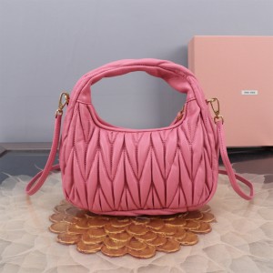 Miu Miu Wander Matelassé Satin Hobo Bag 23X13X7cm Bags