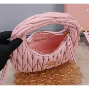 Miu Miu Wander Matelassé Satin Hobo Bag 23X13X7cm Bags