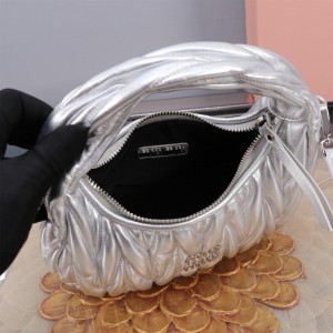 Miu Miu Wander Matelassé Satin Hobo Bag 23X13X7cm Bags