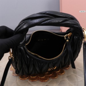 Miu Miu Wander Matelassé Satin Hobo Bag 23X13X7cm Bags