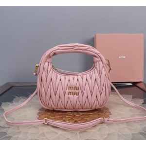 Miu Miu Wander Matelassé Satin Hobo Bag 23X13X7cm Bags
