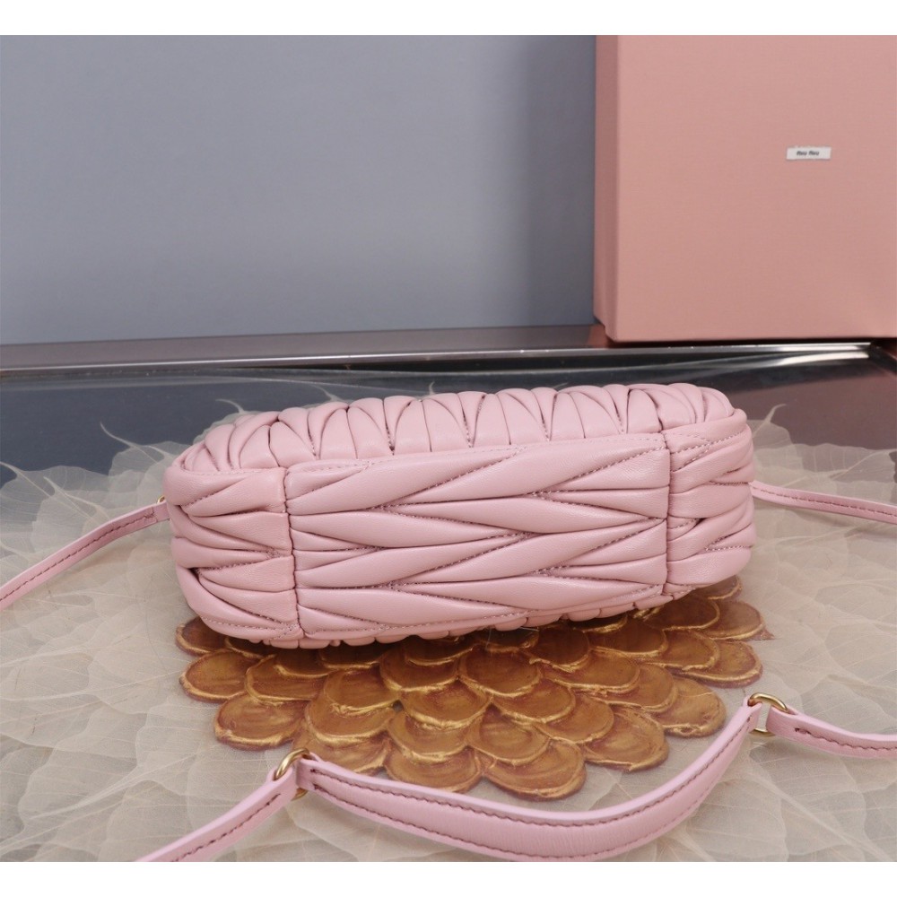 Miu Miu Wander Matelassé Satin Hobo Bag 23X13X7cm Bags