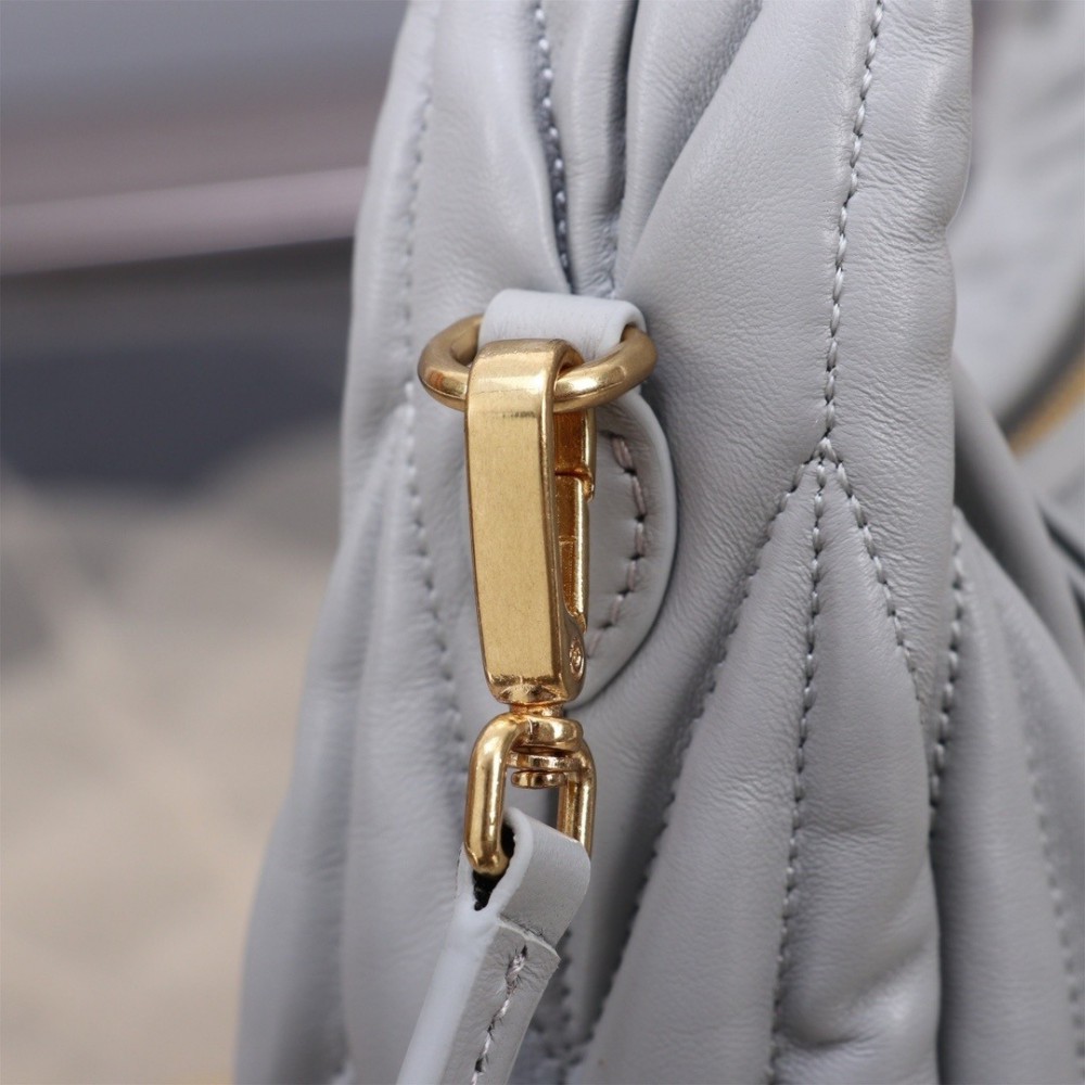 Miu Miu Wander Matelassé Satin Hobo Bag 23X13X7cm Bags