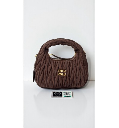 Miu Miu Wander  Hobo Bag suede brown 23X13X7cm