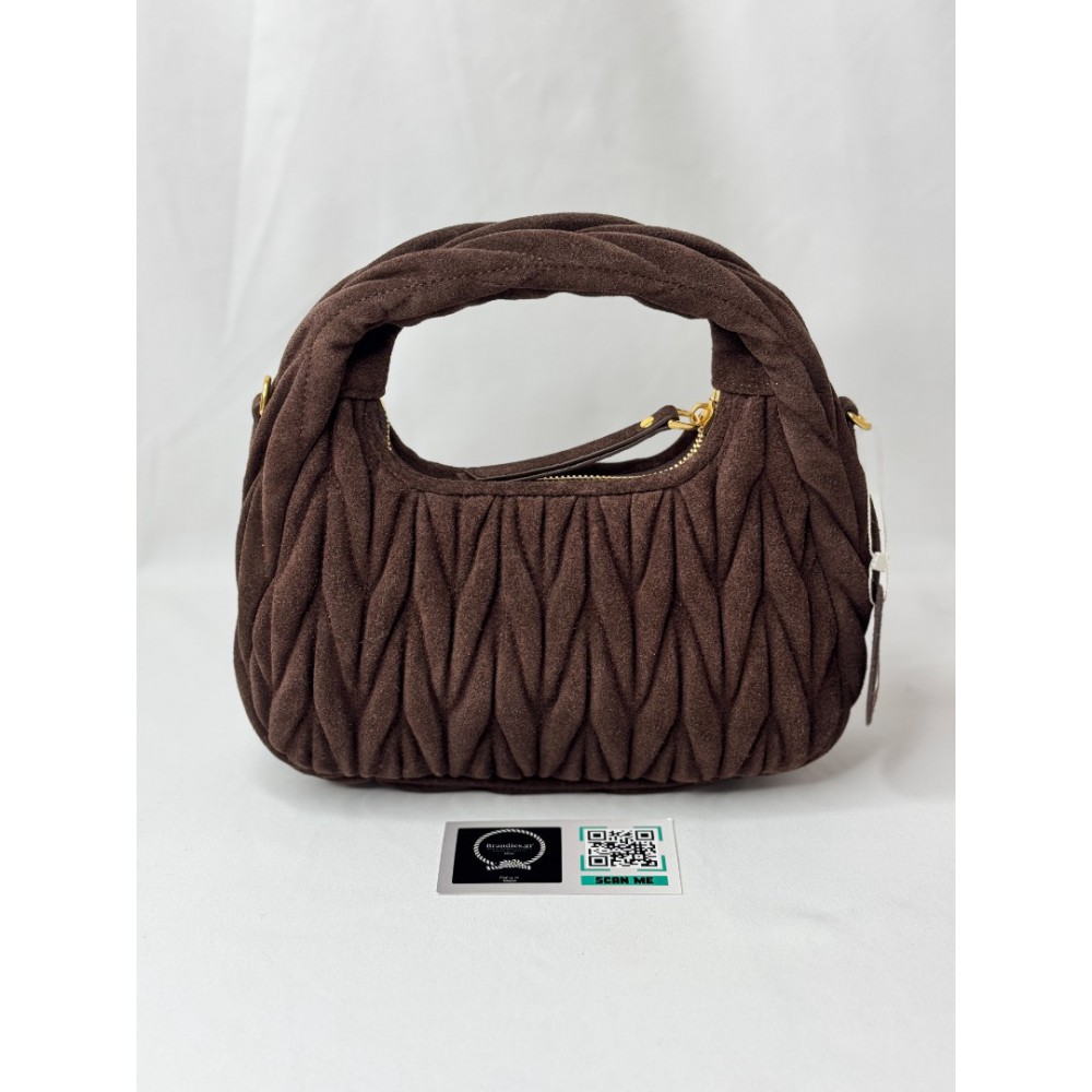 Miu Miu Wander  Hobo Bag suede brown 23X13X7cm Bags