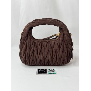 Miu Miu Wander  Hobo Bag suede brown 23X13X7cm Bags