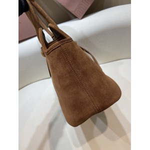 Miu Miu Aventure suede leather handbag 45x24x14cm