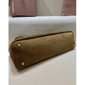 Miu Miu Aventure suede leather handbag 45x24x14cm