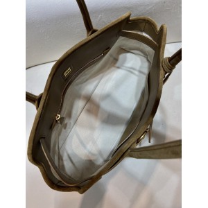 Miu Miu Aventure suede leather handbag 45x24x14cm