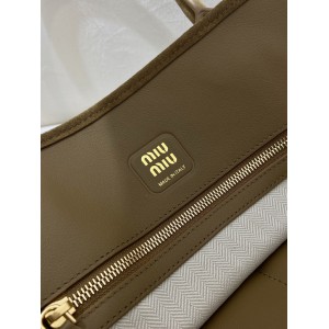 Miu Miu Aventure suede leather handbag 45x24x14cm