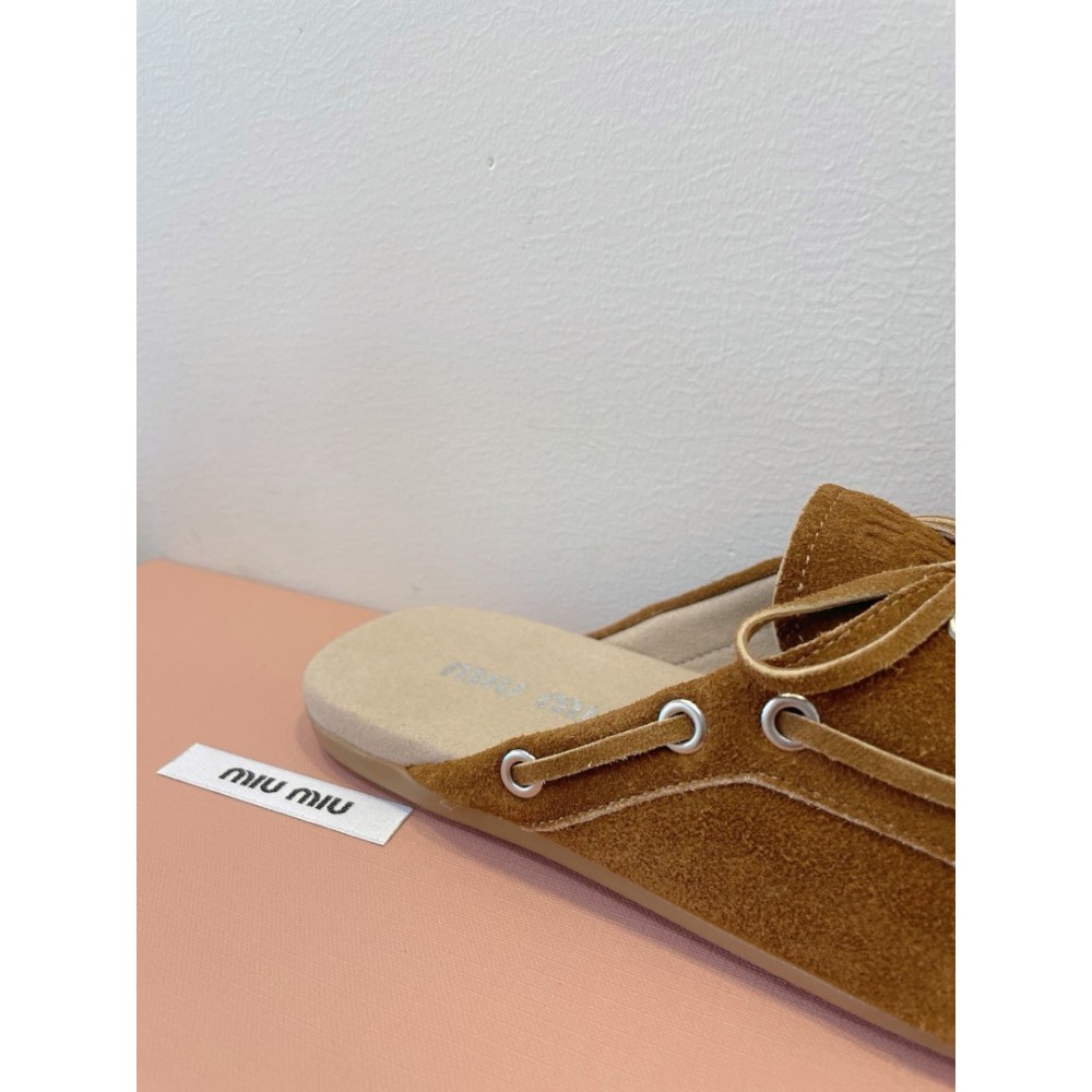 Miu Miu boat mules lace up 35-42 Shoes