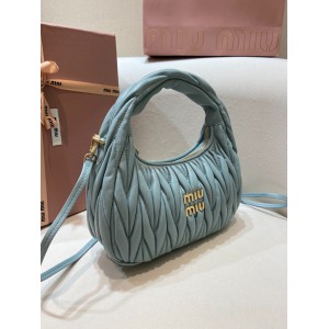 Miu Miu Wander Matelassé Satin Hobo Bag 23X13X7cm Bags