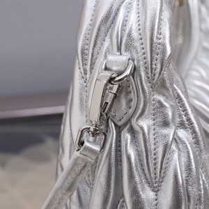 Miu Miu Wander Matelassé Satin Hobo Bag 23X13X7cm Bags