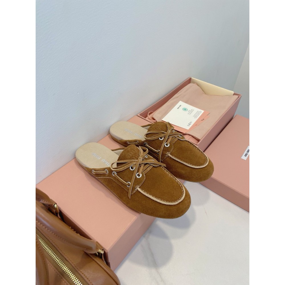 Miu Miu boat mules lace up 35-42 Shoes