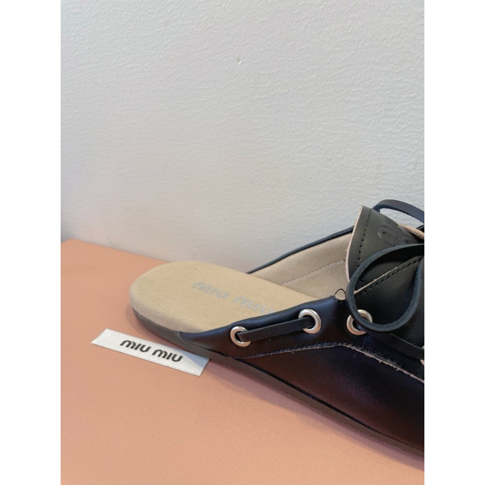 Miu Miu boat mules lace up 35-42 Shoes