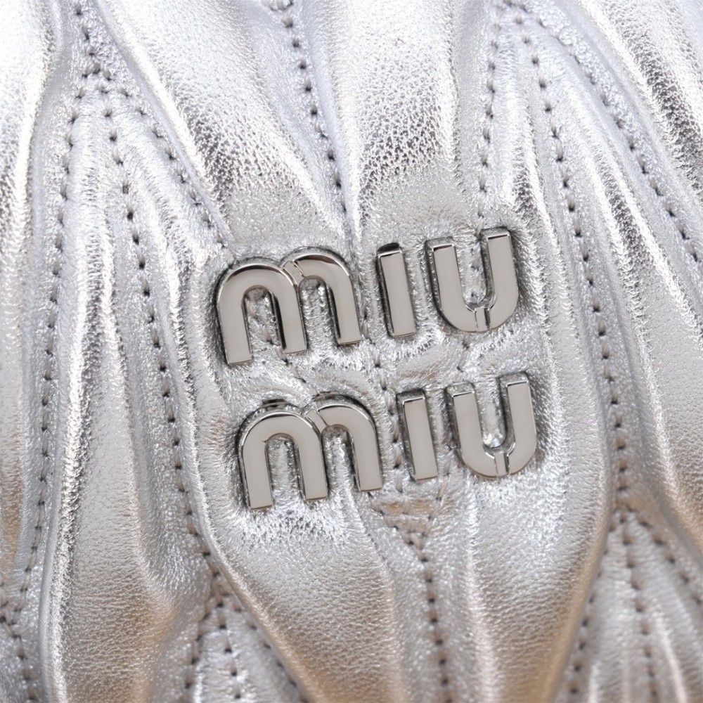 Miu Miu Wander Matelassé Satin Hobo Bag 23X13X7cm Bags