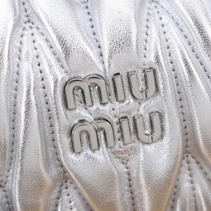 Miu Miu Wander Matelassé Satin Hobo Bag 23X13X7cm Bags