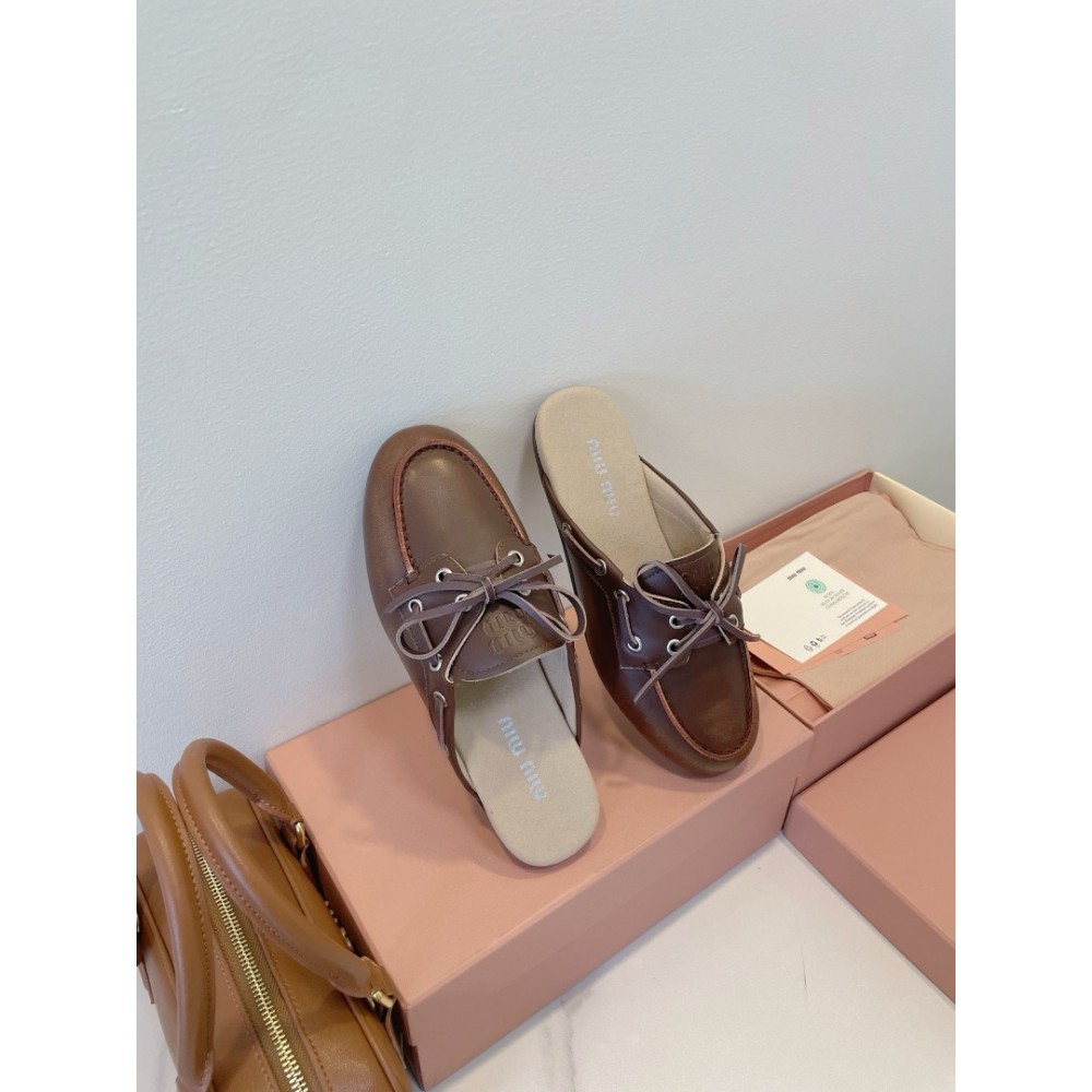 Miu Miu boat mules lace up 35-42 Shoes