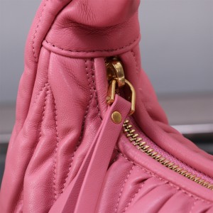 Miu Miu Wander Matelassé Satin Hobo Bag 23X13X7cm Bags