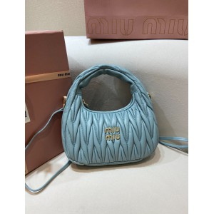 Miu Miu Wander Matelassé Satin Hobo Bag 23X13X7cm Bags