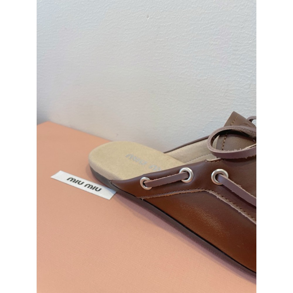 Miu Miu boat mules lace up 35-42 Shoes