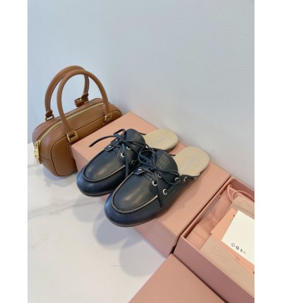 Miu Miu boat mules lace up 35-42